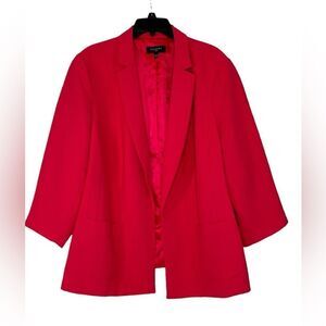 Talbots Fuschia Crepe Open Front Blazer | Size 20W